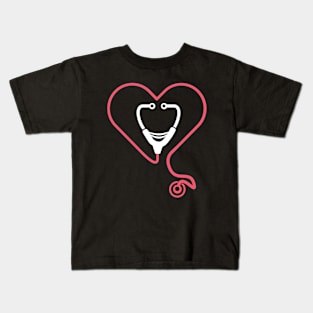 Heart & Stethoscope – Design for Nurses Kids T-Shirt